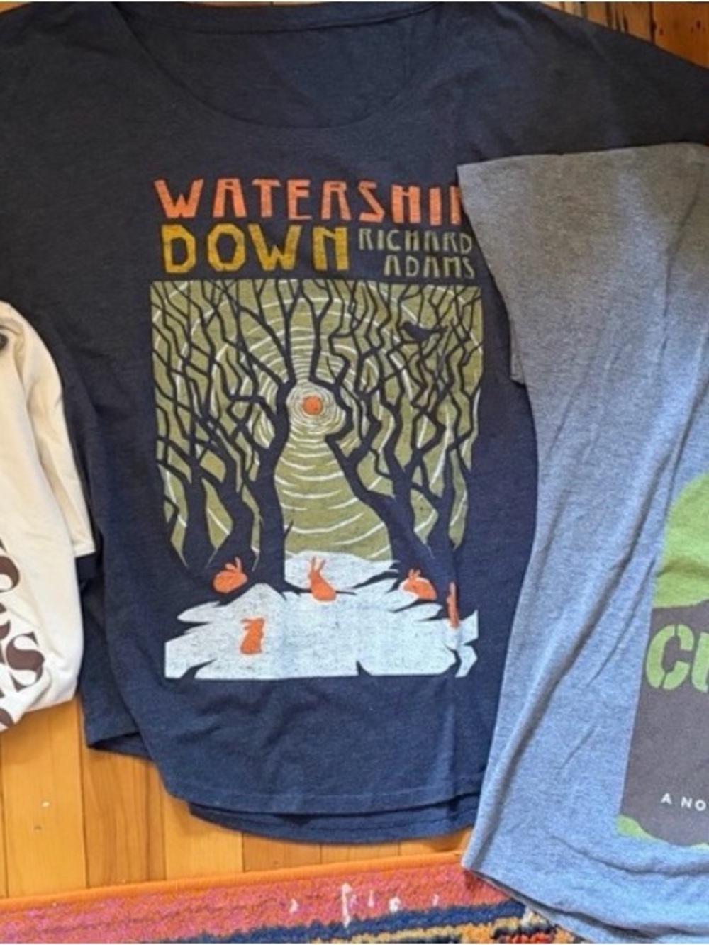 Out of Print Women's Navy 'Watership Down' Graphic Tee - Picture 2 of 2